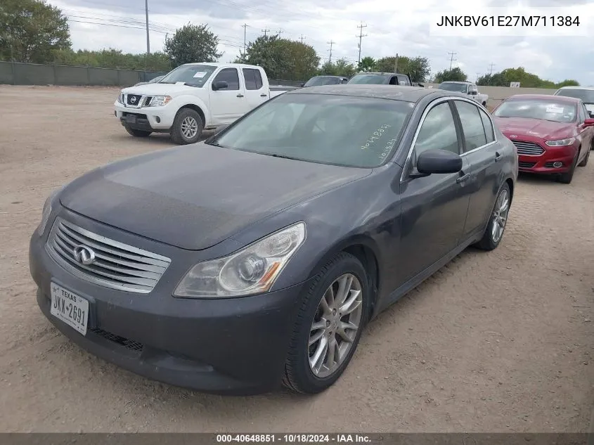 JNKBV61E27M711384 2007 Infiniti G35 Sport W/6-Speed Manual