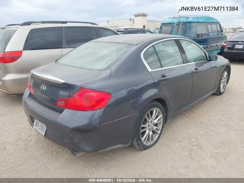 JNKBV61E27M711384 2007 Infiniti G35 Sport W/6-Speed Manual