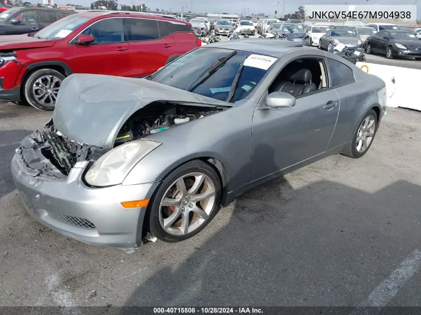 2007 Infiniti G35 VIN: JNKCV54E67M904938 Lot: 40715508