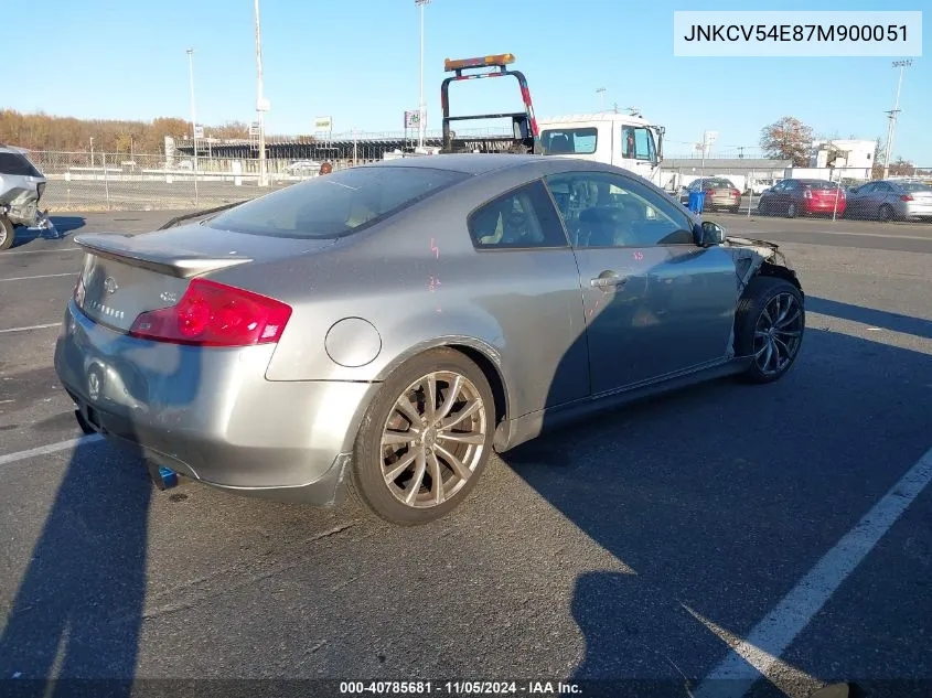 2007 Infiniti G35 VIN: JNKCV54E87M900051 Lot: 40785681