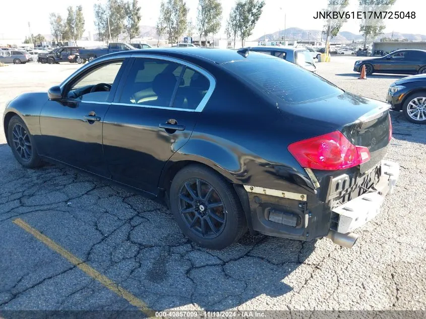 2007 Infiniti G35 Journey VIN: JNKBV61E17M725048 Lot: 40857009