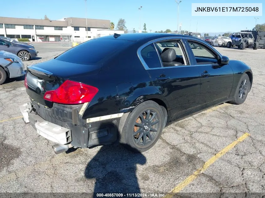 2007 Infiniti G35 Journey VIN: JNKBV61E17M725048 Lot: 40857009