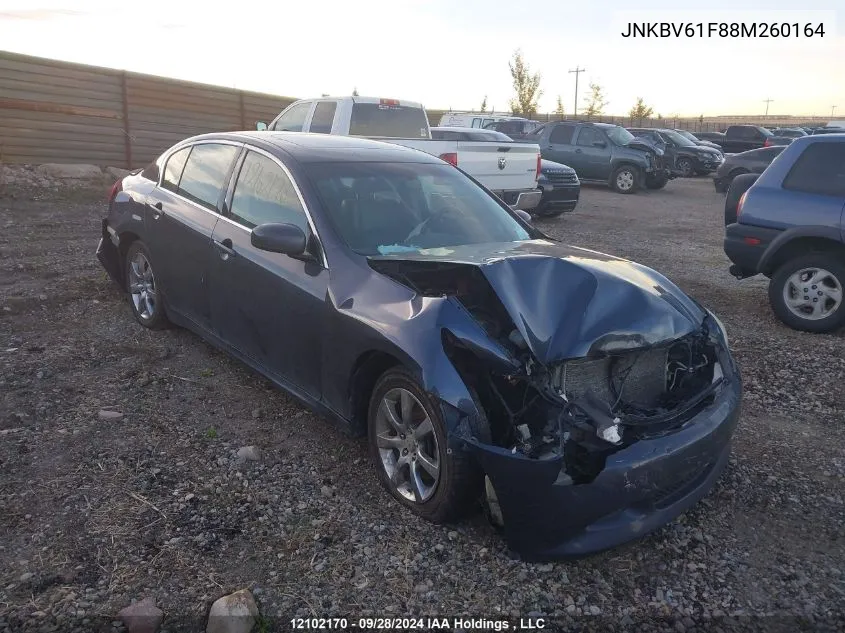 2008 Infiniti G35 VIN: JNKBV61F88M260164 Lot: 12102170