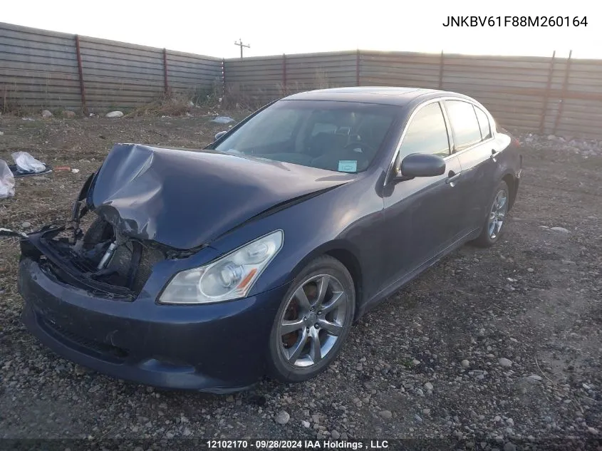 2008 Infiniti G35 VIN: JNKBV61F88M260164 Lot: 12102170