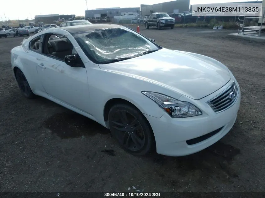 2008 Infiniti G37 Journey/Sport VIN: JNKCV64E38M113855 Lot: 30046740