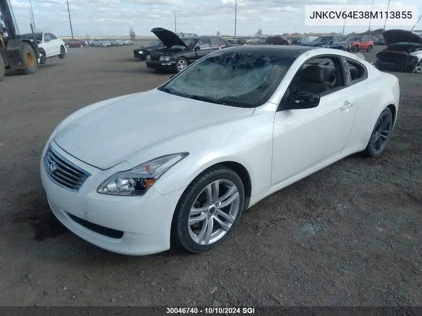 2008 Infiniti G37 Journey/Sport VIN: JNKCV64E38M113855 Lot: 30046740