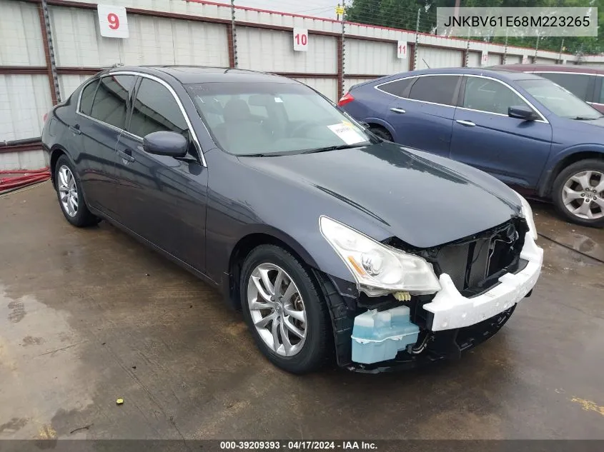 2008 Infiniti G35 Journey VIN: JNKBV61E68M223265 Lot: 39209393