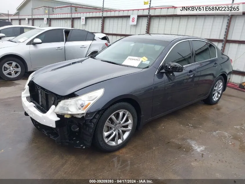 2008 Infiniti G35 Journey VIN: JNKBV61E68M223265 Lot: 39209393