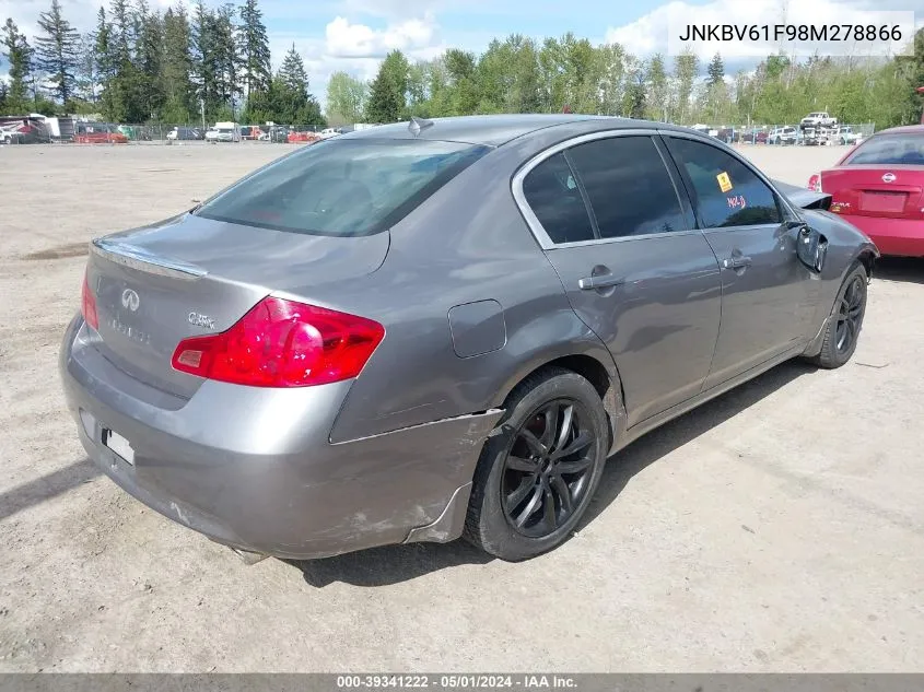 JNKBV61F98M278866 2008 Infiniti G35X