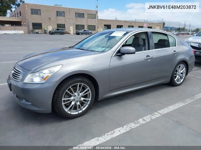 2008 Infiniti G35 Journey VIN: JNKBV61E48M203872 Lot: 39497567