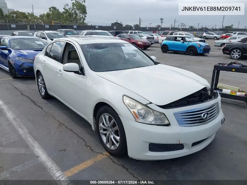 2008 Infiniti G35 Journey VIN: JNKBV61E88M209741 Lot: 39889264