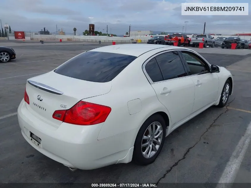 2008 Infiniti G35 Journey VIN: JNKBV61E88M209741 Lot: 39889264