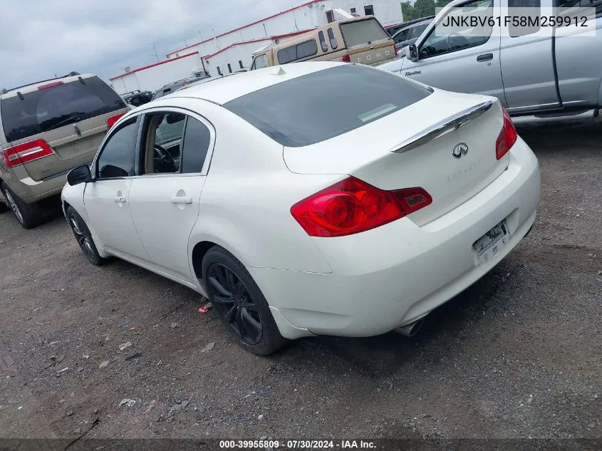 JNKBV61F58M259912 2008 Infiniti G35X