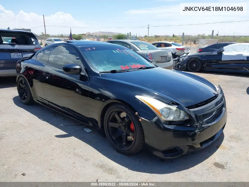 2008 Infiniti G37 Journey VIN: JNKCV64E18M104698 Lot: 39993922