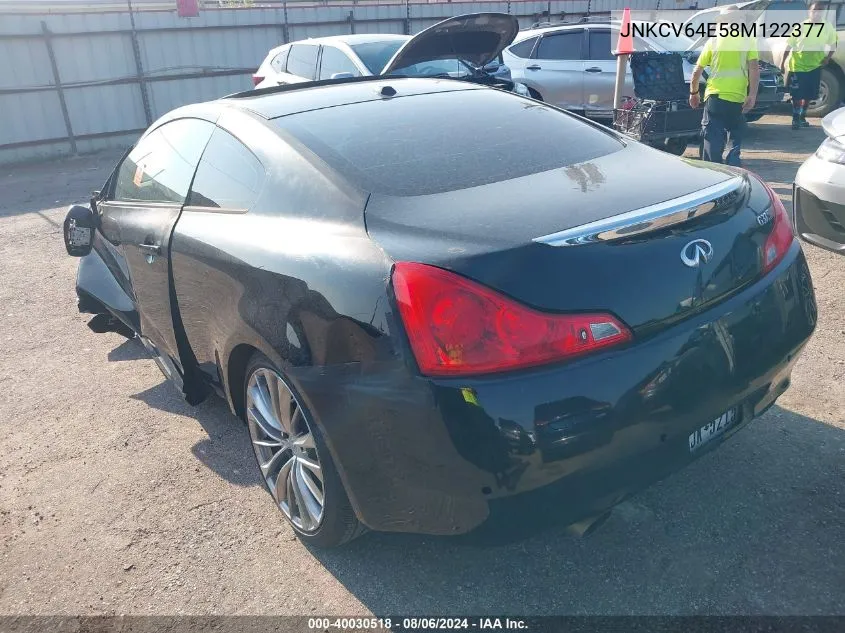 2008 Infiniti G37 Journey VIN: JNKCV64E58M122377 Lot: 40030518