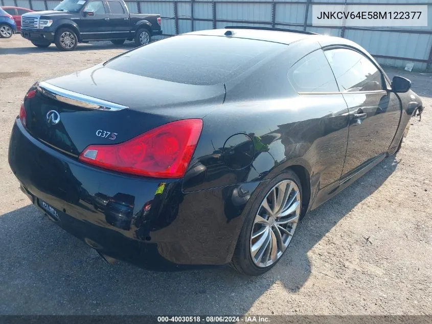 2008 Infiniti G37 Journey VIN: JNKCV64E58M122377 Lot: 40030518