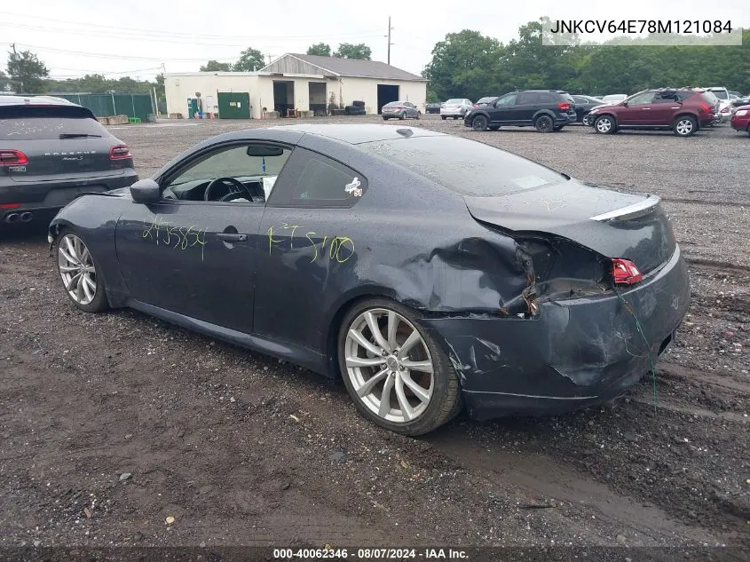 2008 Infiniti G37 Sport VIN: JNKCV64E78M121084 Lot: 40062346