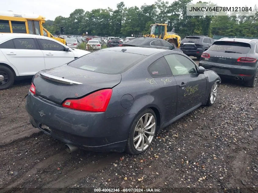 2008 Infiniti G37 Sport VIN: JNKCV64E78M121084 Lot: 40062346