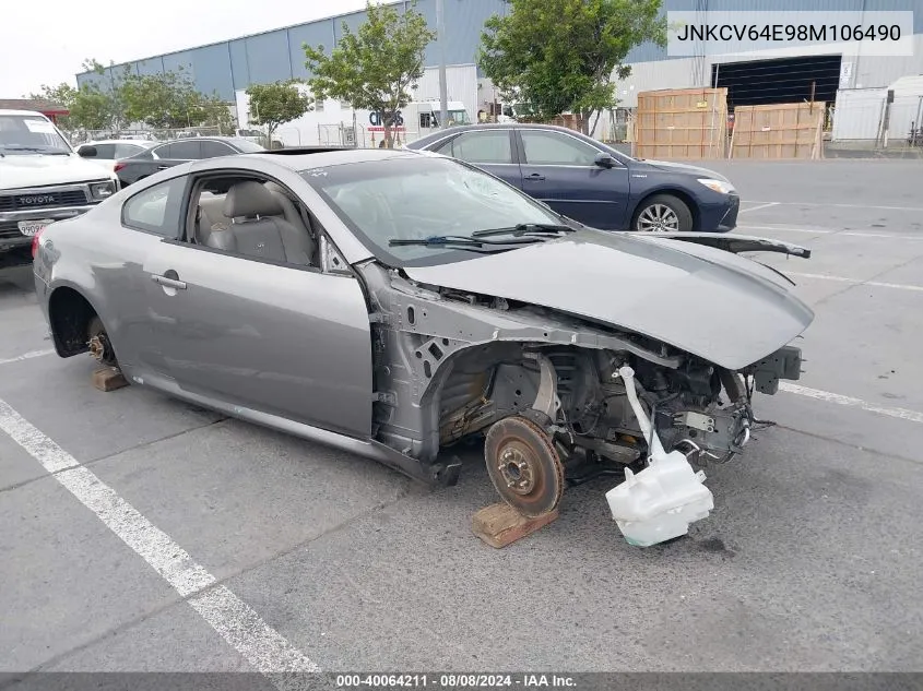 2008 Infiniti G37 Sport VIN: JNKCV64E98M106490 Lot: 40064211