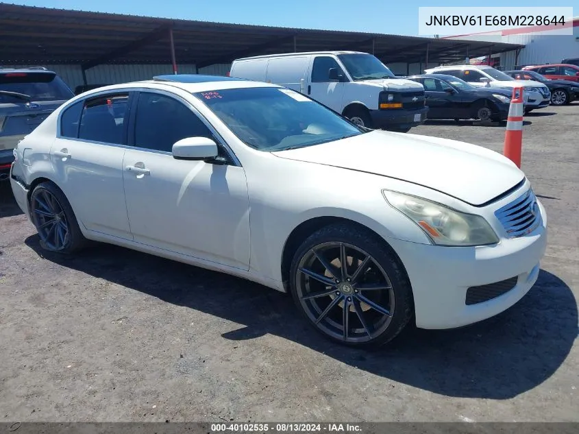 2008 Infiniti G35 Journey VIN: JNKBV61E68M228644 Lot: 40102535