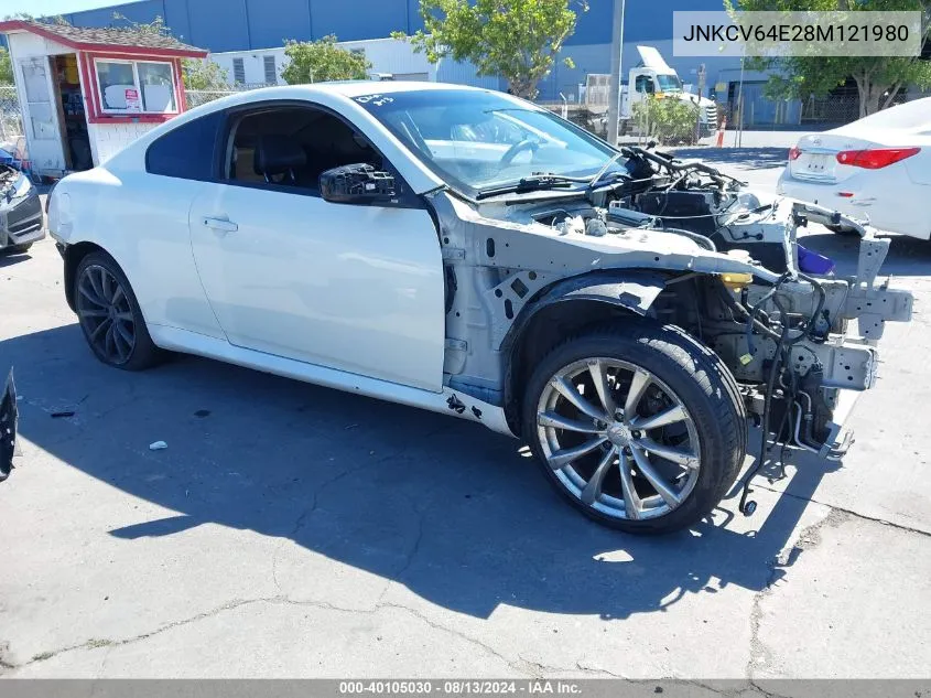 2008 Infiniti G37 Sport VIN: JNKCV64E28M121980 Lot: 40105030