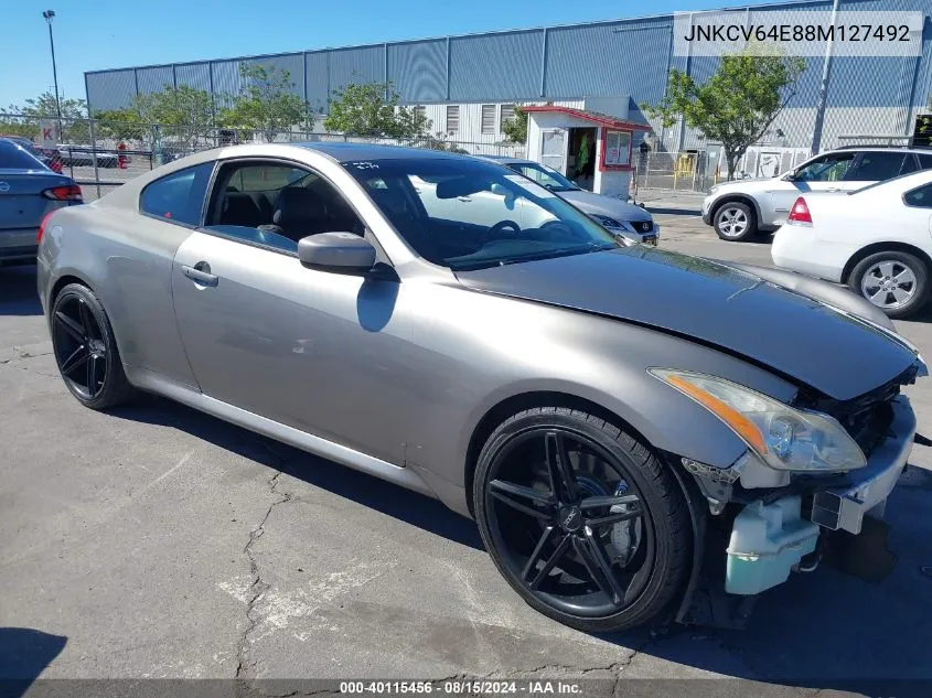 2008 Infiniti G37 Journey VIN: JNKCV64E88M127492 Lot: 40115456