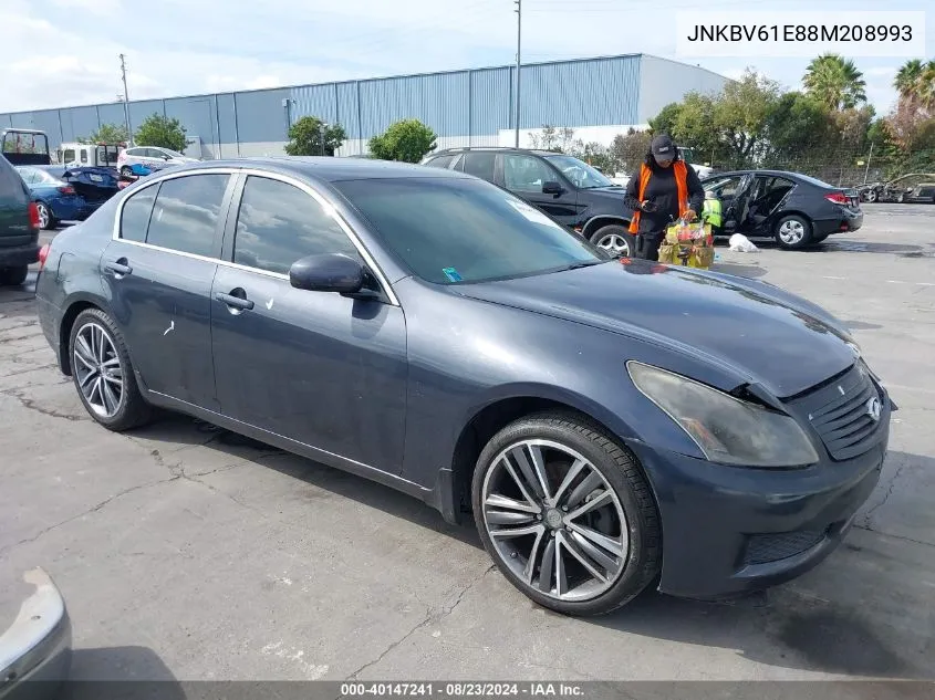 2008 Infiniti G35 Journey VIN: JNKBV61E88M208993 Lot: 40147241