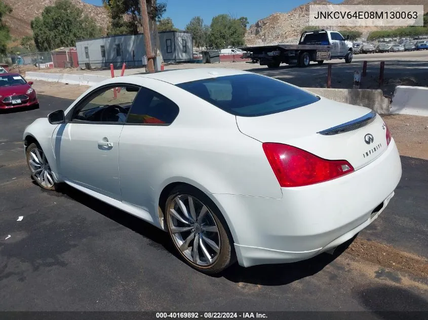 2008 Infiniti G37 Sport VIN: JNKCV64E08M130063 Lot: 40169892