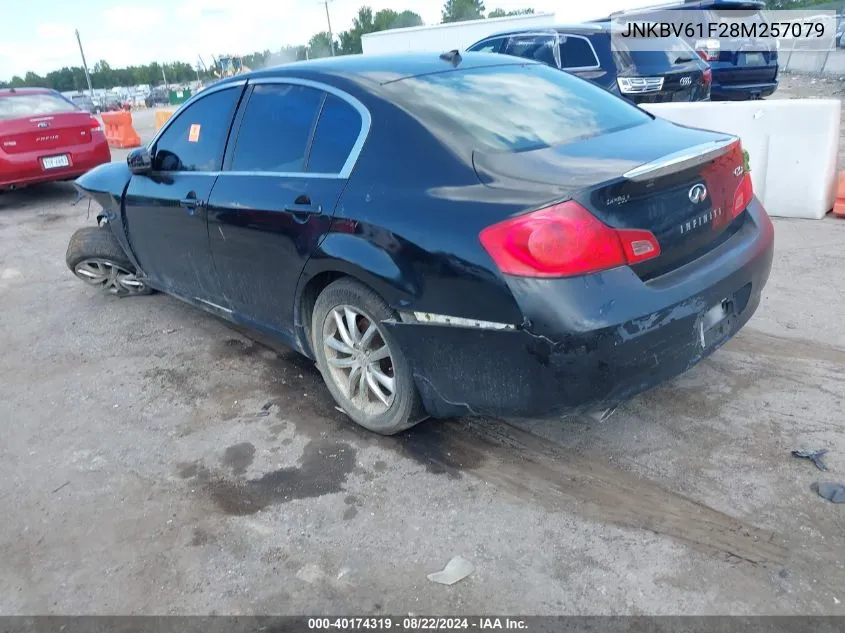 2008 Infiniti G35X VIN: JNKBV61F28M257079 Lot: 40174319