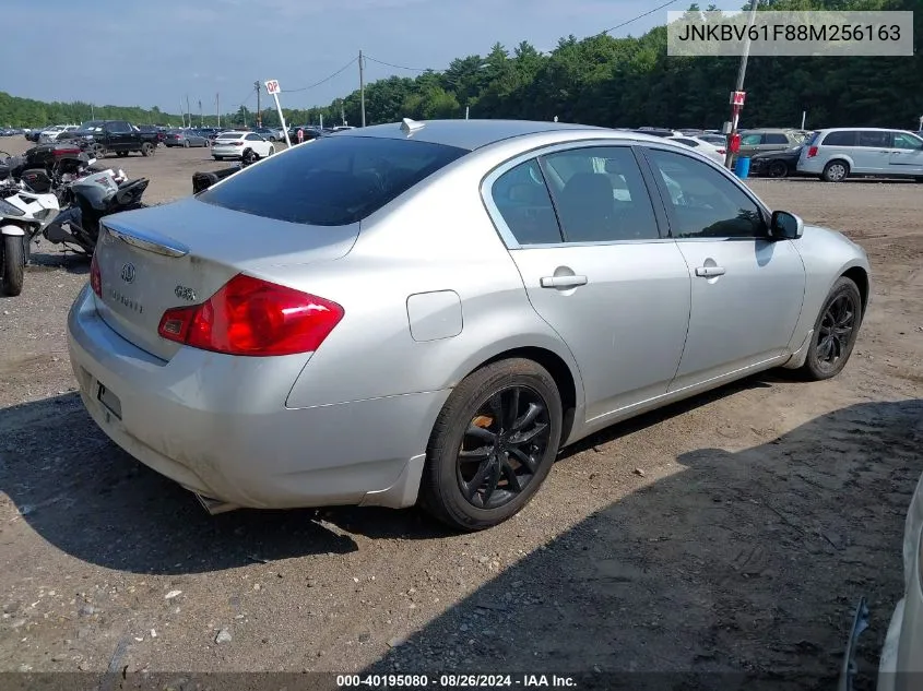 2008 Infiniti G35X VIN: JNKBV61F88M256163 Lot: 40195080