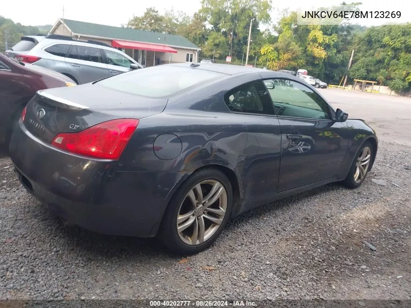 2008 Infiniti G37 Journey VIN: JNKCV64E78M123269 Lot: 40202777