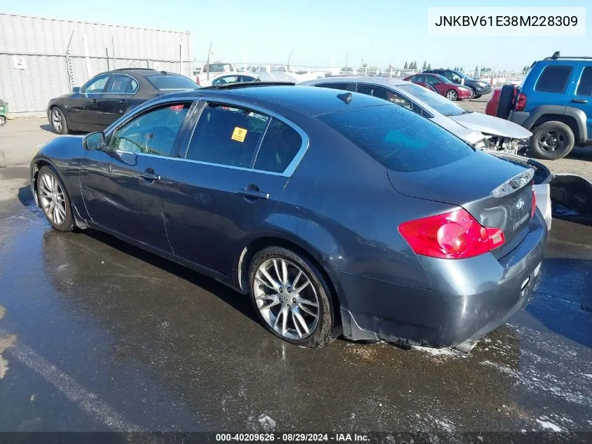 2008 Infiniti G35 Journey VIN: JNKBV61E38M228309 Lot: 40209626