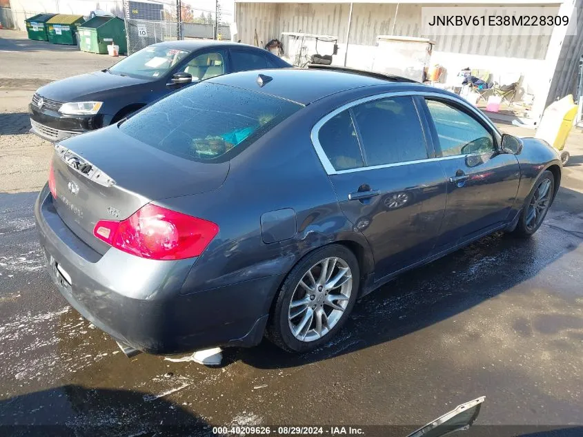 2008 Infiniti G35 Journey VIN: JNKBV61E38M228309 Lot: 40209626