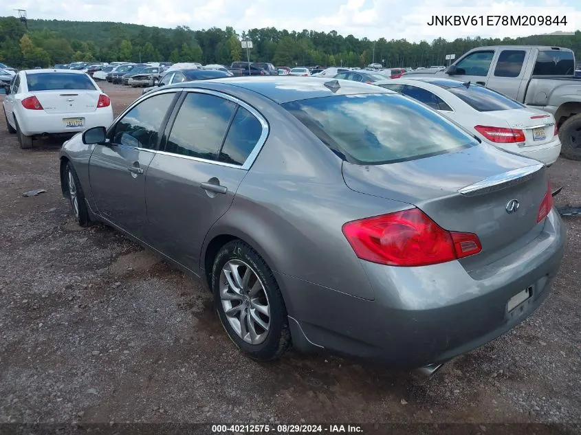 2008 Infiniti G35 Journey VIN: JNKBV61E78M209844 Lot: 40212575