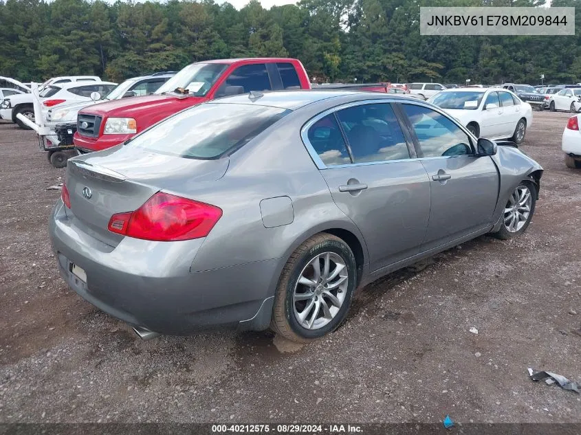 2008 Infiniti G35 Journey VIN: JNKBV61E78M209844 Lot: 40212575