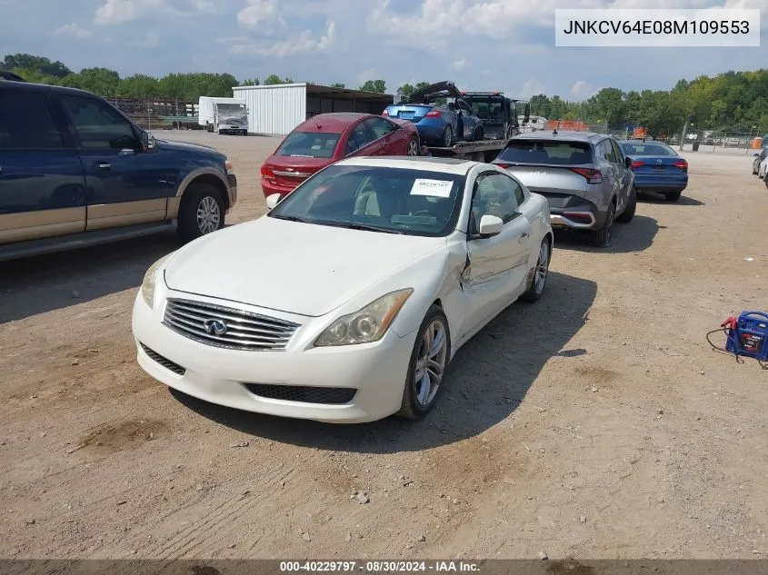 2008 Infiniti G37 Journey VIN: JNKCV64E08M109553 Lot: 40229797