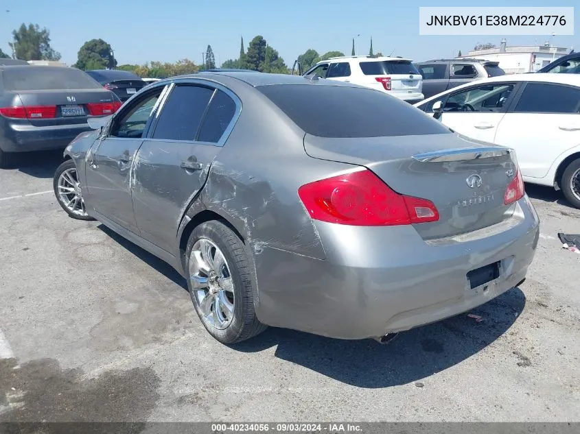 2008 Infiniti G35 Sport VIN: JNKBV61E38M224776 Lot: 40234056