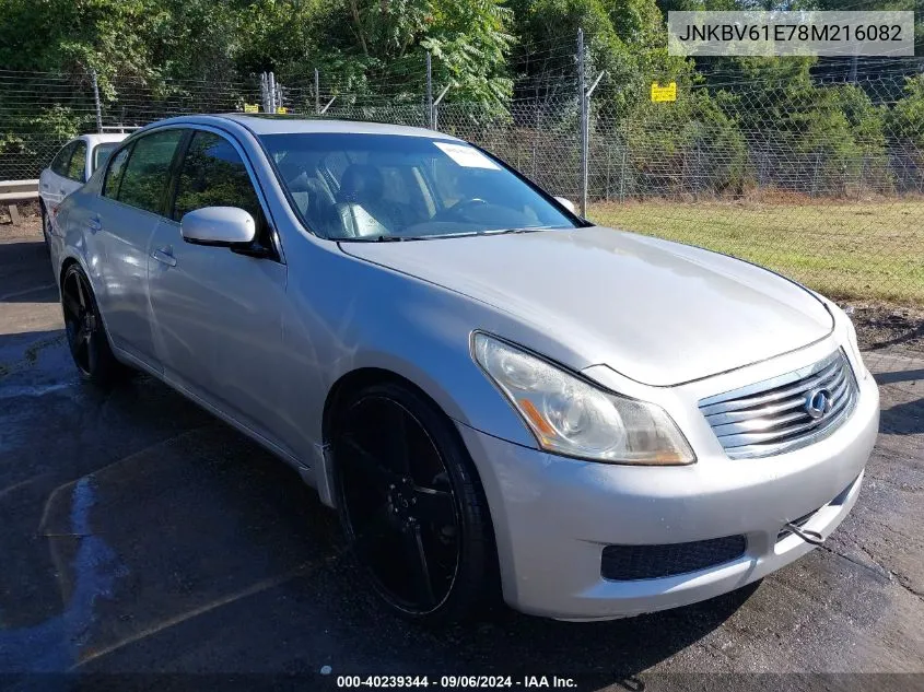 2008 Infiniti G35 Journey VIN: JNKBV61E78M216082 Lot: 40239344