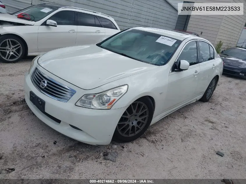 2008 Infiniti G35 Journey VIN: JNKBV61E58M223533 Lot: 40274662