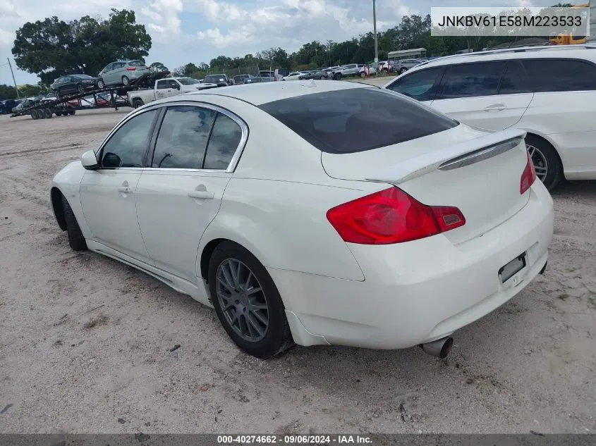 2008 Infiniti G35 Journey VIN: JNKBV61E58M223533 Lot: 40274662