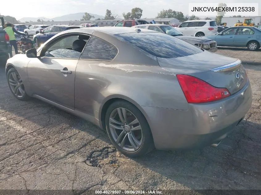 2008 Infiniti G37 Journey VIN: JNKCV64EX8M125338 Lot: 40279507