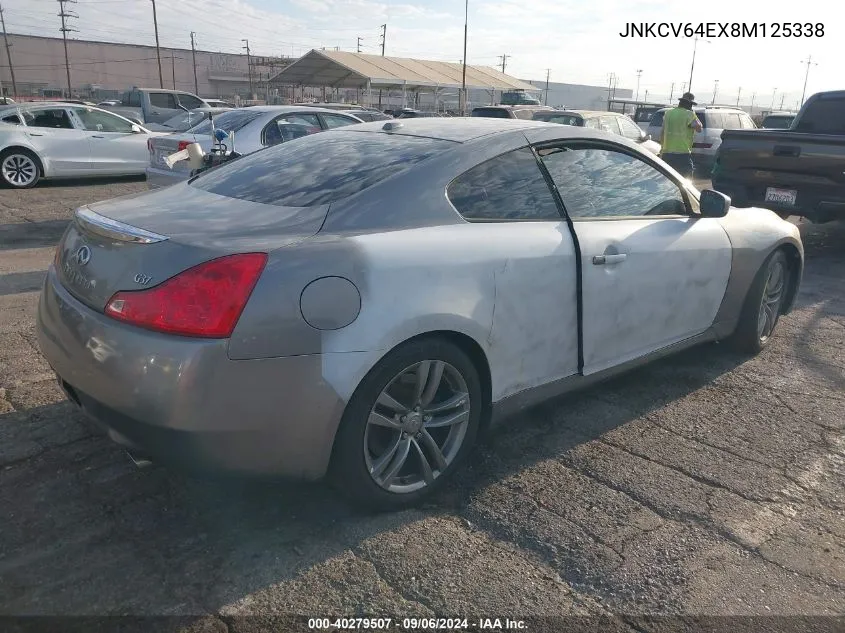 2008 Infiniti G37 Journey VIN: JNKCV64EX8M125338 Lot: 40279507