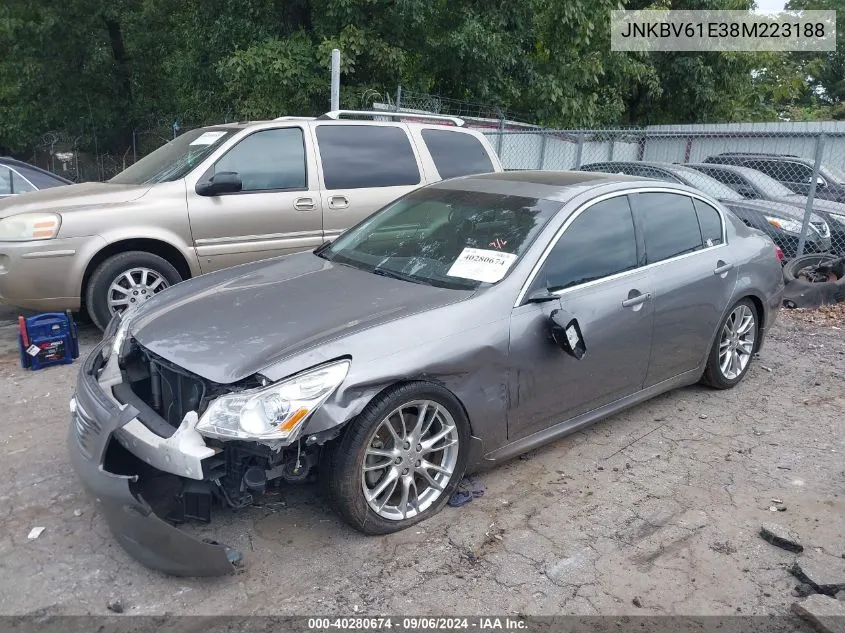 2008 Infiniti G35 Journey VIN: JNKBV61E38M223188 Lot: 40280674