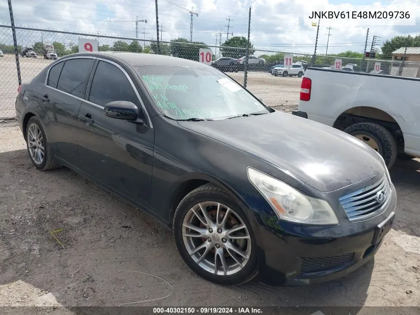 2008 Infiniti G35 Journey VIN: JNKBV61E48M209736 Lot: 40302150