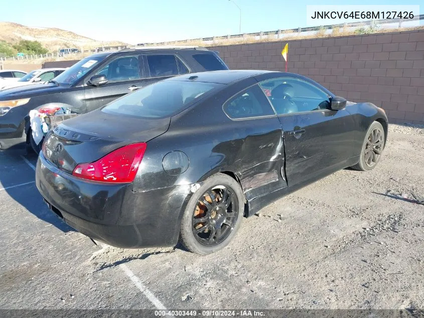 2008 Infiniti G37 Journey/Sport VIN: JNKCV64E68M127426 Lot: 40303449