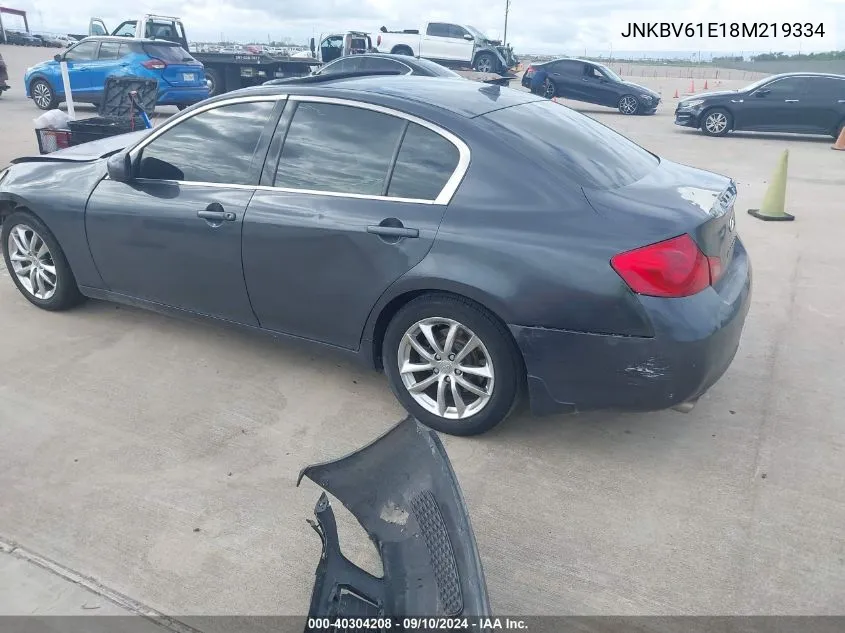 2008 Infiniti G35 Journey VIN: JNKBV61E18M219334 Lot: 40304208