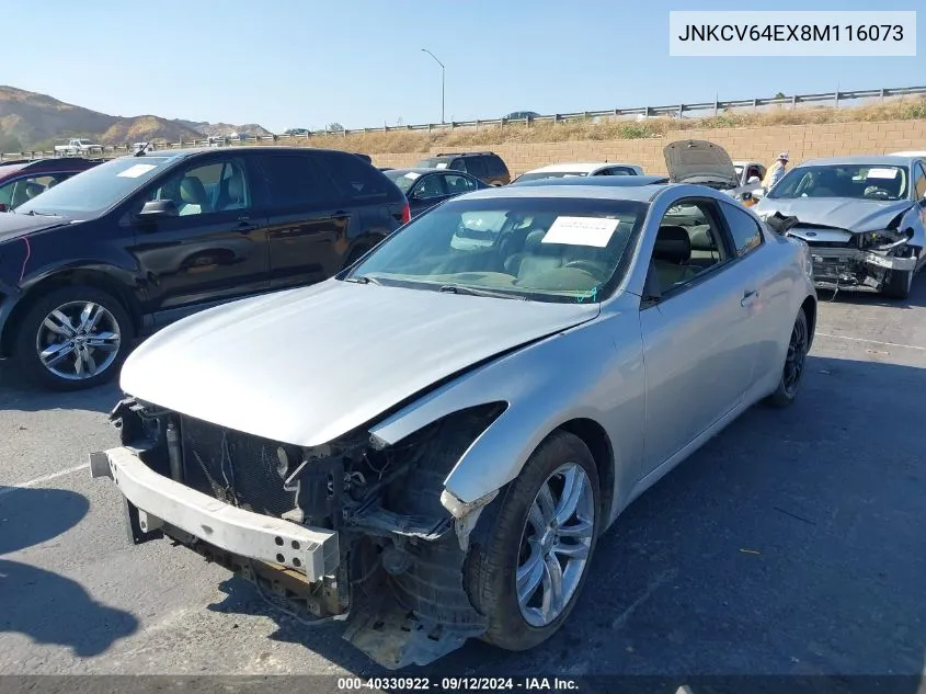 2008 Infiniti G37 Journey/Sport VIN: JNKCV64EX8M116073 Lot: 40330922