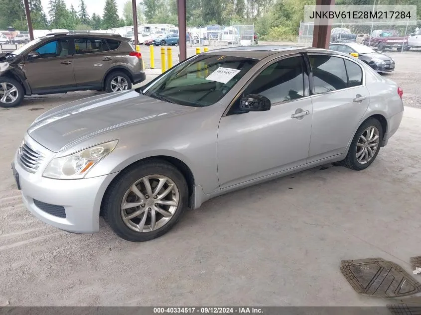 2008 Infiniti G35 Journey VIN: JNKBV61E28M217284 Lot: 40334517