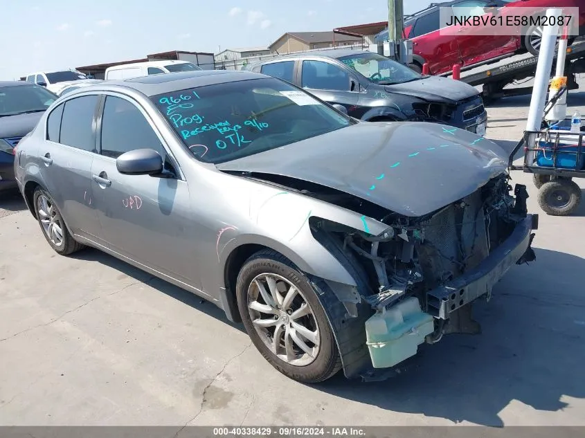 2008 Infiniti G35 Journey VIN: JNKBV61E58M2087 Lot: 40338429