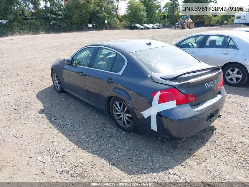 2008 Infiniti G35X VIN: JNKBV61F38M279396 Lot: 40346239